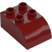 Duplo Dark Red Brick 2 x 3 with Curved Top (2302)