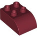 Duplo Dark Red Brick 2 x 3 with Curved Top (2302)