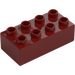 Duplo Dark Red Brick 2 x 4 (3011 / 31459)