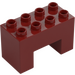 Duplo Dark Red Brick 2 x 4 x 2 with 2 x 2 Cutout on Bottom (6394)