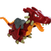 Duplo Dark Red Dragon Large with Bright Light Orange Underside (51762)