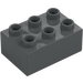 Duplo Dark Stone Gray Brick 2 x 3 (87084)