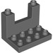 Duplo Dark Stone Gray Plate with gun Slit 3 x 4 x 2 (51698)