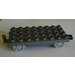 Duplo Dark Stone Gray Train Wagon 4 x 8 with Medium Stone Gray Wheels and Moveable Hook (19796)