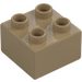 Duplo Beige scuro Mattoncino 2 x 2 (3437 / 89461)