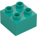 Duplo Turquoise Foncé Brique 2 x 2 (3437 / 89461)