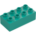 Duplo Dark Turquoise Brick 2 x 4 (3011 / 31459)