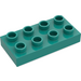 Duplo Dark Turquoise Plate 2 x 4 (4538 / 40666)