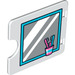 Duplo Porte 3 x 4 avec Cut Out avec Mirror et Toothbrushes dans pink beaker (27382 / 29320)