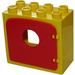 Duplo Door Frame Flat Front Surface with Red Door with Porthole