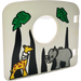 Duplo Door with round window with safari stripes and animals (4248)