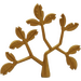 Duplo Flat Dark Gold Plant Tree Leaves, 12 on a Branch (44542)