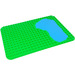 Duplo Grün Grundplatte 16 x 24 mit Blau Pond Muster