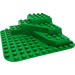 Duplo Green Baseplate Raised 12 x 12 with Three Level Corner (6433)