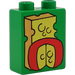 Duplo Green Brick 1 x 2 x 2 with Two Cheese Pattern without Bottom Tube (4066)