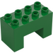 Duplo Green Brick 2 x 4 x 2 with 2 x 2 Cutout on Bottom (6394)