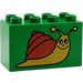 Duplo Green Brick 2 x 4 x 2 with happy snail (31111)