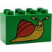 Duplo Green Brick 2 x 4 x 2 with happy snail (31111)