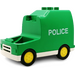 Duplo Green Duplo Van with &quot;Police&quot; and White Wheels