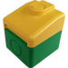 Duplo Green Locomotive Nose Part with Yellow top (6409 / 75086)