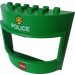 Duplo Green Round Wall with Window with POLICE