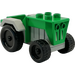 Duplo Vert Tractor avec grise Mudguards (73572)