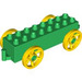 Duplo Green Wagon with Yellow Wheels (76087)