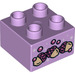 Duplo Lavender Brick 2 x 2 with Acorns and sparkles (3437 / 26416)