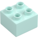 Duplo Light Aqua Brick 2 x 2 (3437 / 89461)