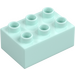 Duplo Light Aqua Brick 2 x 3 (87084)