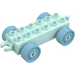 Duplo Light Aqua Chassis 2 x 6 with Blue Wheels (14639)