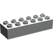 Duplo Light Gray Brick 2 x 6 (2300)