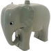 Duplo Lichtgrijs Elephant met Rippled Oren en Movable Hoofd