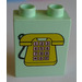 Duplo Light Green Brick 1 x 2 x 2 with Phone without Bottom Tube (81963)