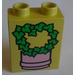 Duplo Light Lime Brick 1 x 2 x 2 with Plant without Bottom Tube (81966)