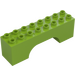 Duplo Lime Hvælving Klods 2 x 8 x 2 (18652)