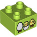 Duplo Lime Brick 2 x 2 with Egg &amp; Chicks (3437 / 15954)