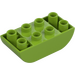 Duplo Lime Palikka 2 x 4 jossa Kaareva Pohja (98224)