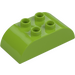 Duplo Citron Vert Brique 2 x 4 avec Incurvé Côtés (98223)