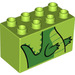 Duplo Lime Brick 2 x 4 x 2 with Dinosaur Body (31111 / 43519)