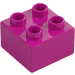 Duplo Magenta Mattoncino 2 x 2 (3437 / 89461)