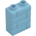 Duplo Medium Azure Brick 1 x 2 x 2 with Brick Wall Pattern (25550)