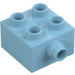 Duplo Średni Azure Cegła 2 x 2 z Pin Joint (22881)