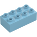 Duplo Medium Azure Brick 2 x 4 (3011 / 31459)