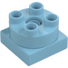 Duplo Medium Azure Turn Klods 2 x 2 (10888)