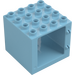 Duplo Medium azuurblauw Raamkozijn 4 x 4 x 3 (11345 / 18857)