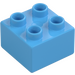 Duplo Medium blauw Steen 2 x 2 (3437 / 89461)