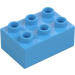 Duplo Medium Blue Brick 2 x 3 (87084)