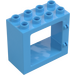 Duplo Mittelblau Tür Rahmen 2 x 4 x 3 mit flachem Rand (61649)