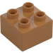 Duplo Medium Dark Flesh Brick 2 x 2 (3437 / 89461)